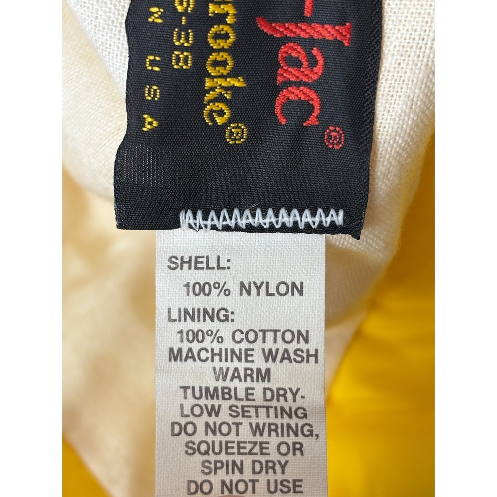 Vintage Tastykake Dunbrooke Coach Jacket Mens Yellow Collared Pocket USA Size S - Picture 7 of 8